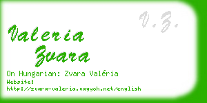 valeria zvara business card